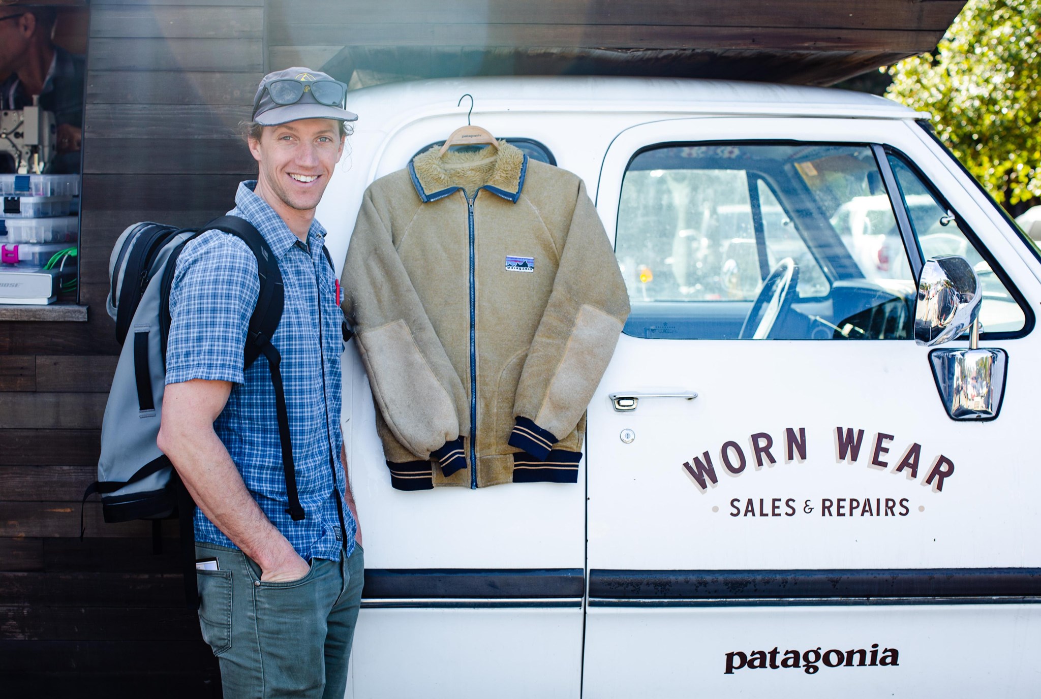 This is Matt. We ran into him at the 40th annual ECO Farm conference this past January. He brought out his vintage pile fleece he picked up second hand, back in 2004 for just $15 at the Nantahala Outdoor Center. A few years ago he sent it to the good folks at our repair center in Reno. They did an incredible job patching up the worn out elbows. Chances are this fleece will now last forever.