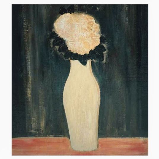 The grace of solitude. We love the stillness and strength depicted here in this painting “Flowers in a White Vase”, by SanYu, circa 1931. 