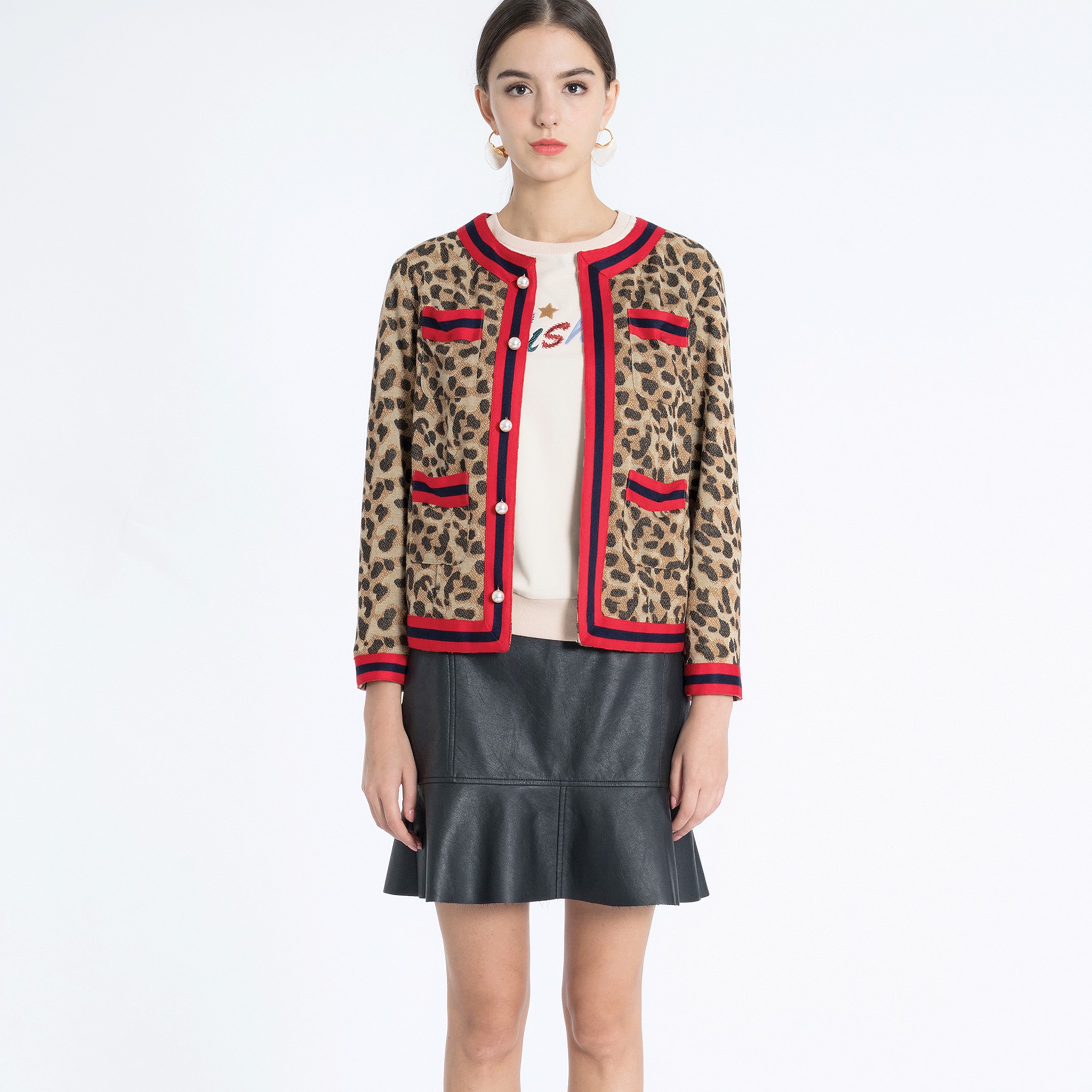 Leopard Cardigan .