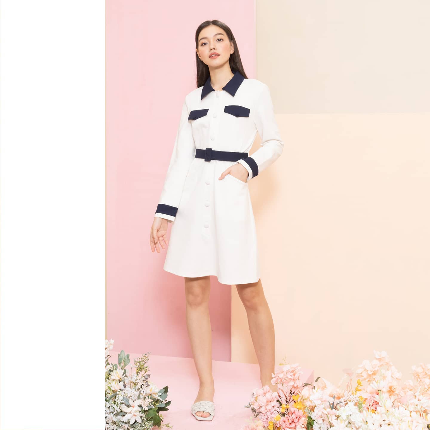 [Spring Collection 2021] Color Block Pocket Dress