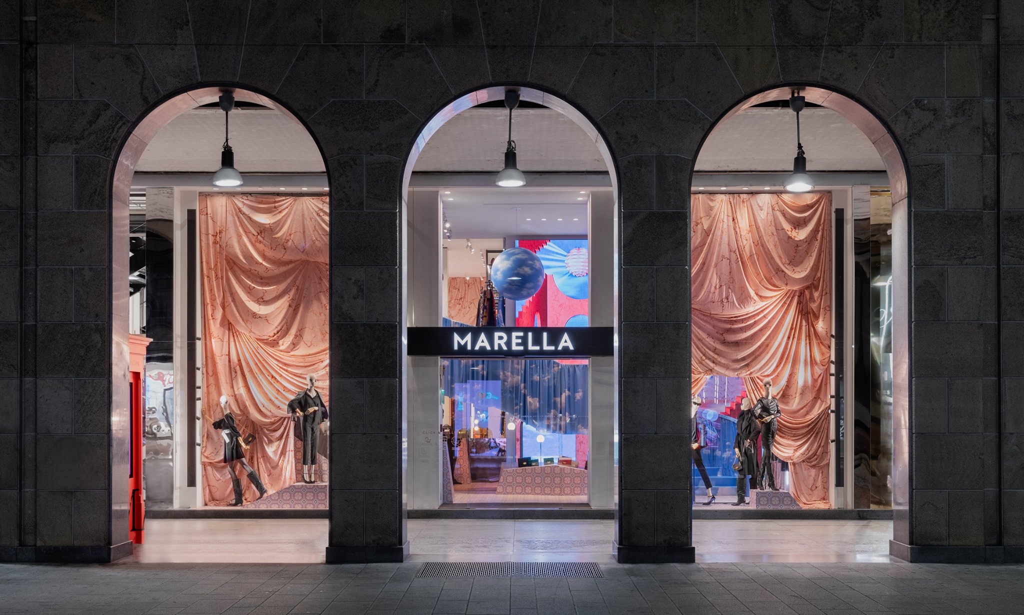 Welcome to #PALAZZOMARELLA Come in our Corso Vittorio Emanuele flagship store to discover the new installation by Sara Ricciardi. #Marella...