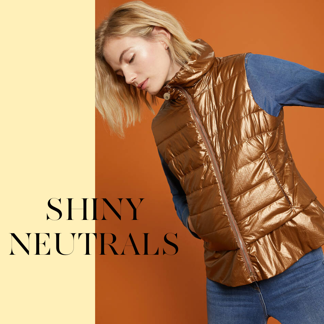 Shiny neutrals are back - this time bolder than ever. Glow up your wardrobe with these beaming pieces ->  