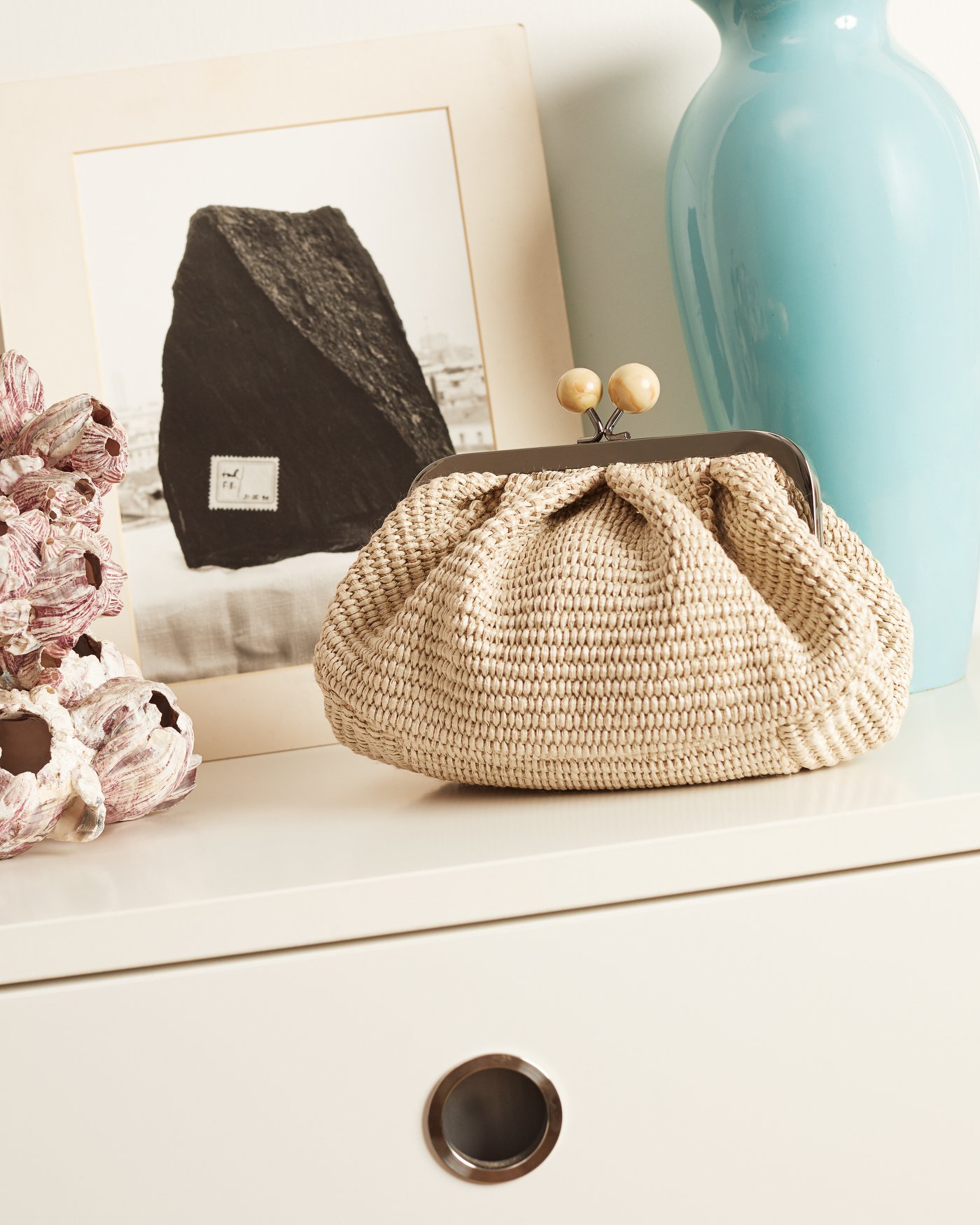 At home with a Weekender. A 24/7 soft-hued Pasticcino Bag.