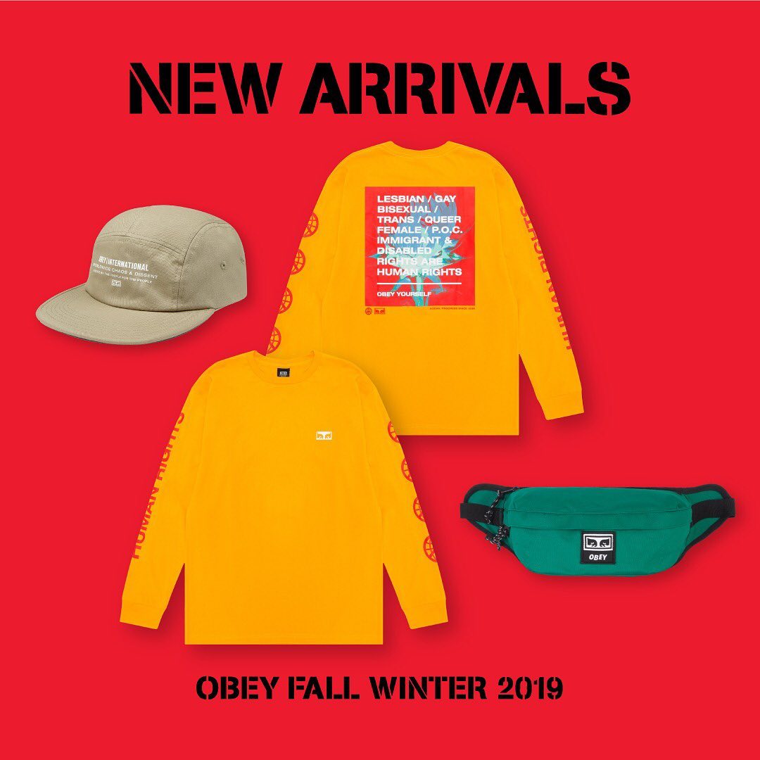 Simply the essential items for every street-fashion lover. Swipe left to take a closer look of the OBEY’s new collection.