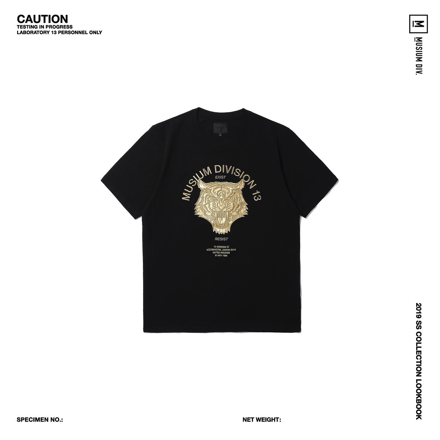 Check out the Musium SS19 golden embroidery tee at Musium Div. and double-park store. 