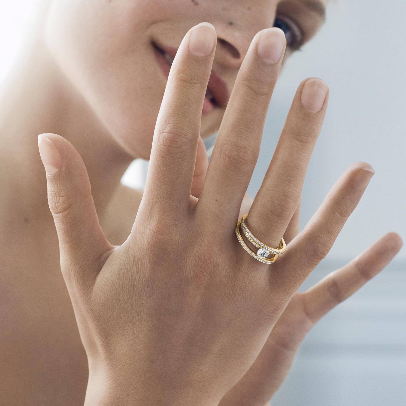 It is almost as if the Halo ring floats on your finger, and when you combine that with the twinkling diamonds and the magical way they reflect the light you get an effect like nothing else. Designed by @SophieBilleBraheltd. Explore more at:
