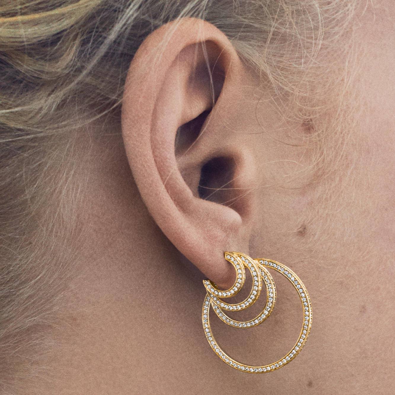 Precious with a refined touch, it is a contemporary collection of timeless gold-and-diamond hoop designs infused with the essence of effortless, Scandinavian simplicity. Designed by @SophieBilleBraheltd. Explore the collection at: