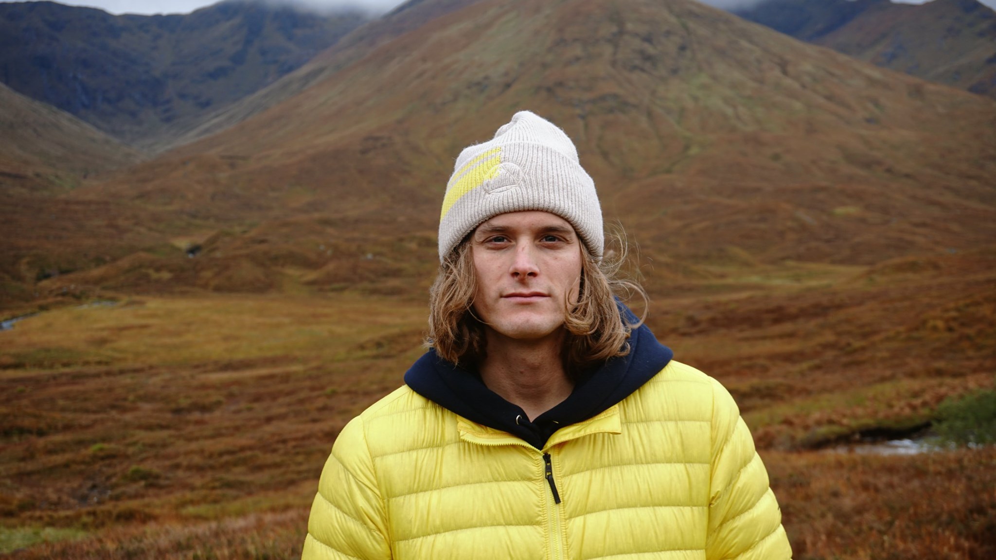 With Olle Regnér in the Scottish Highlands - wearing the Light Down Jacket. 