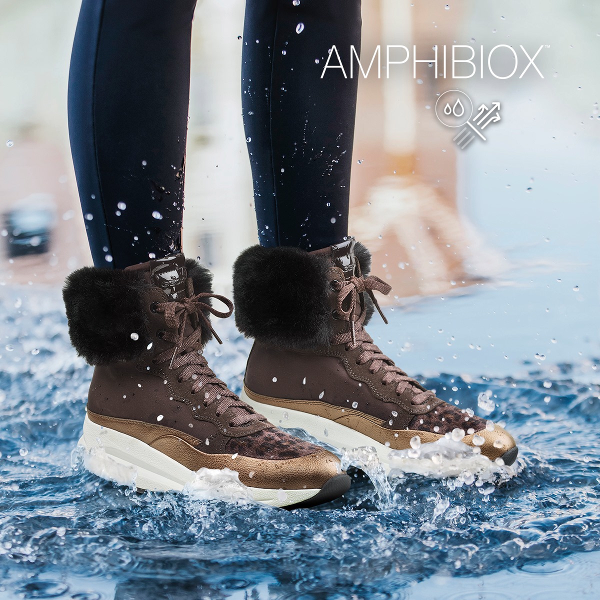 Who said jumping in puddles is only for kids? Let out your inner-child in Geox’s Amphibiox™ hybrid sneakers. Stylish, comfortable and completely waterproof. 