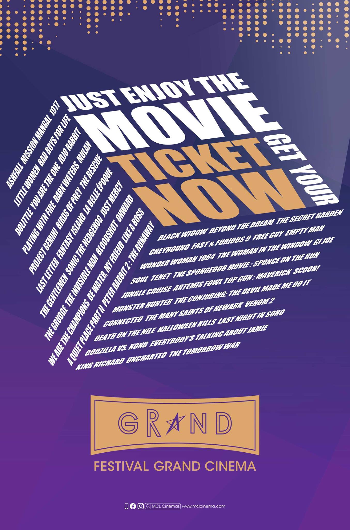 【✨ Festival Grand Cinema聽日番黎啦✨】 Festival Grand Cinema聽日番黎啦！🥳多套精彩電影上映，唔好錯過呀~ #2020年1月16日...