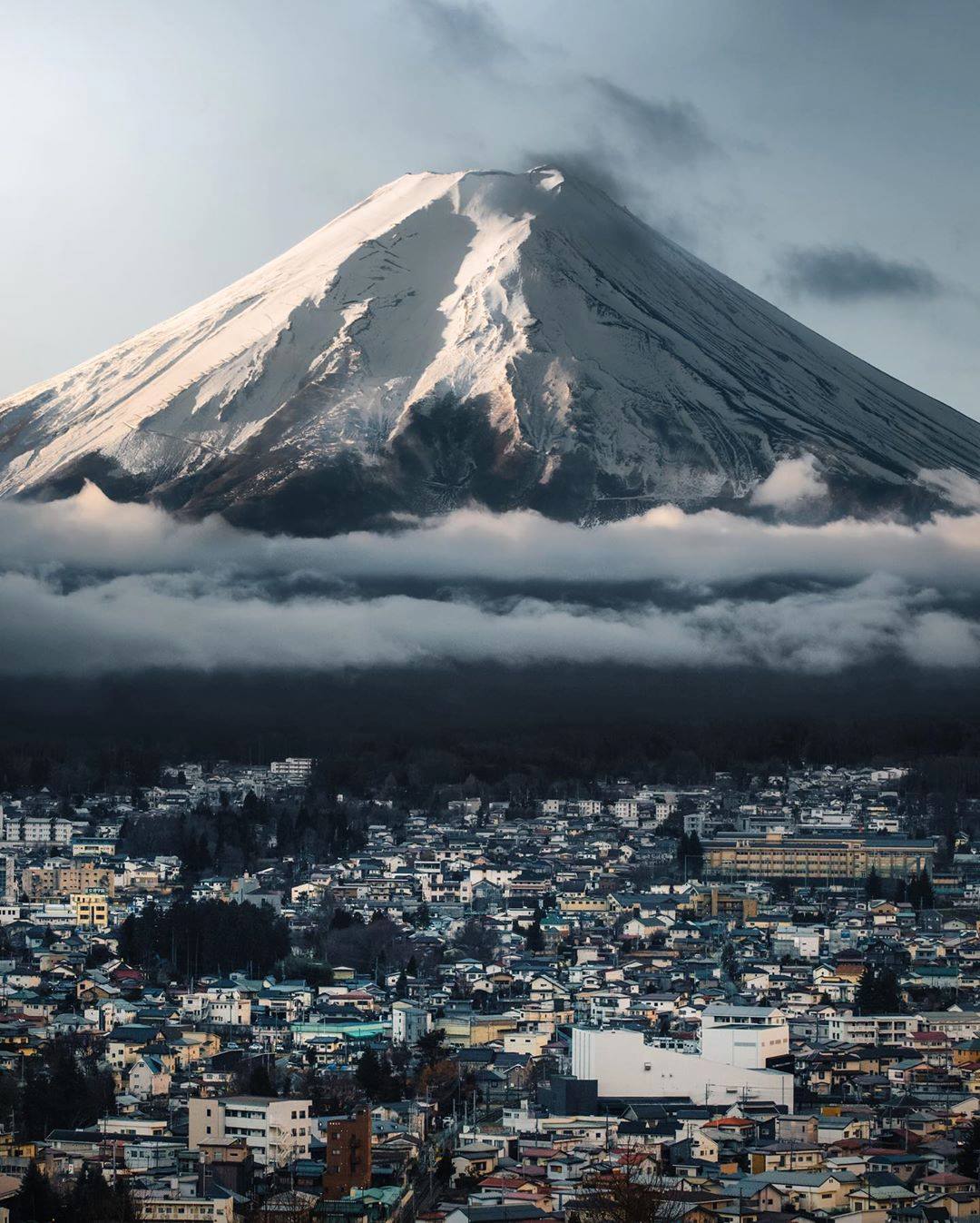 The first light on Mount Fuji as it stands tall over Fujiyoshida-Shi.  #PerfectingTheJourney