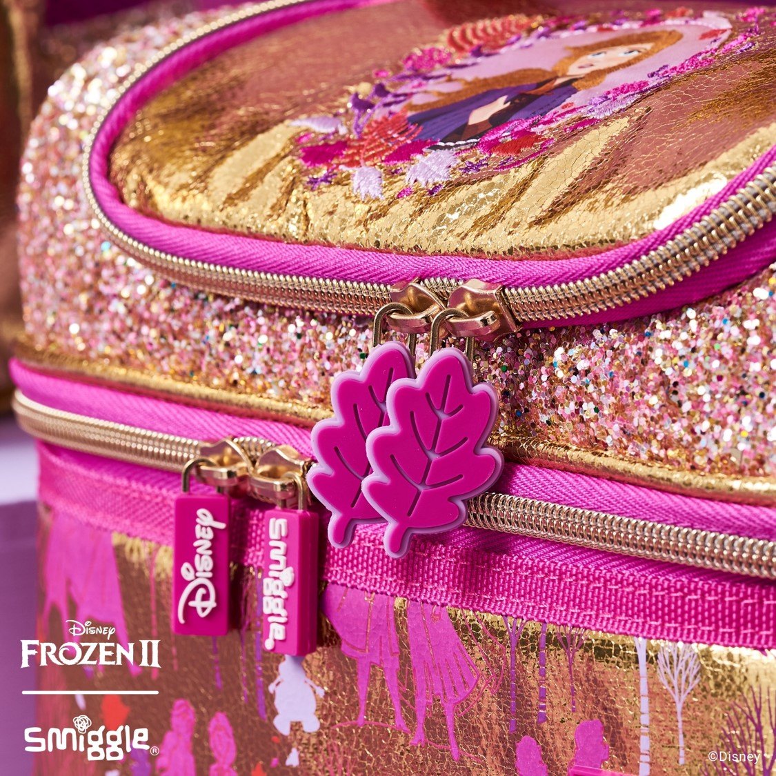 Believe in the Journey at Smiggle! Inspired by Anna, this magical collection features shades of magenta, glitter, leaf detail & gold fabric. 🌟 #smiggle #Frozen2 #Frozen2Smiggle