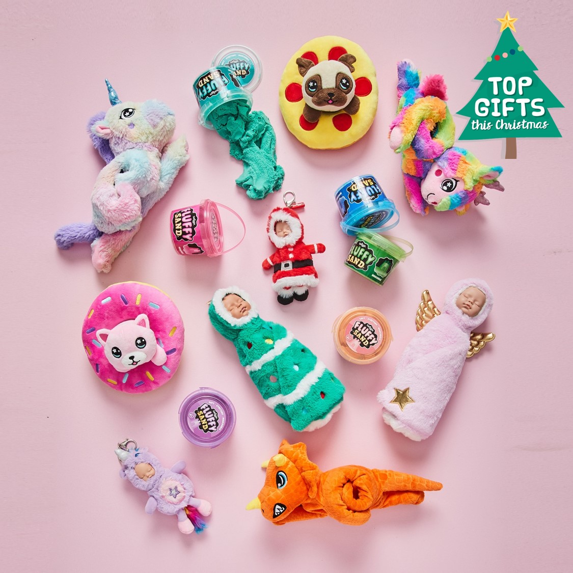 The fluffiest gifting this Christmas! 🎄 Shop our best selling Sleeping Sprouts 🌱 in the brand new Merry collection or our slapband hug-a-buds perfect for Christmas! 🤶