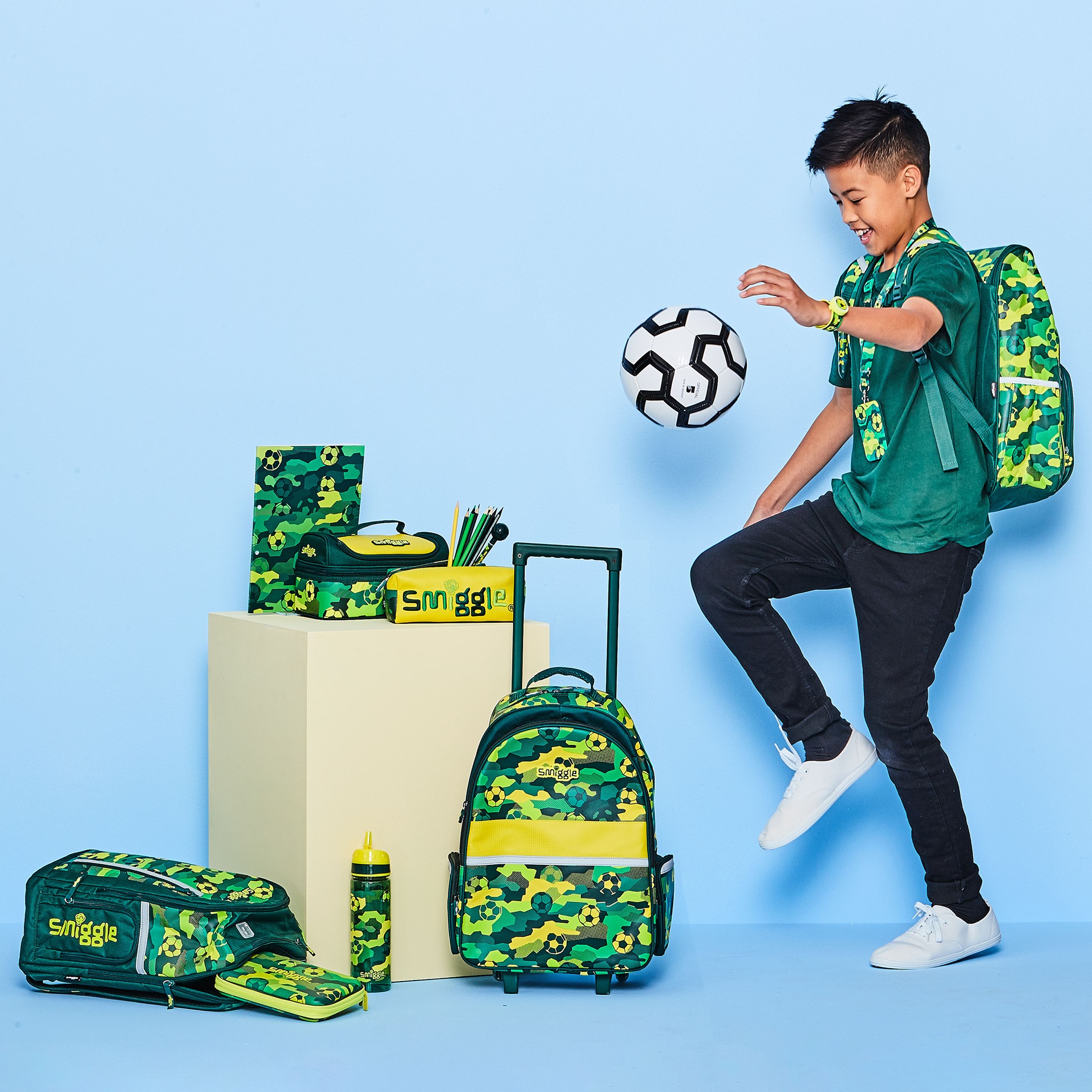 kick goals with our seek collection!⚽😄with a camo soccer print that football fans will just love! shop the full range instore now 🌟