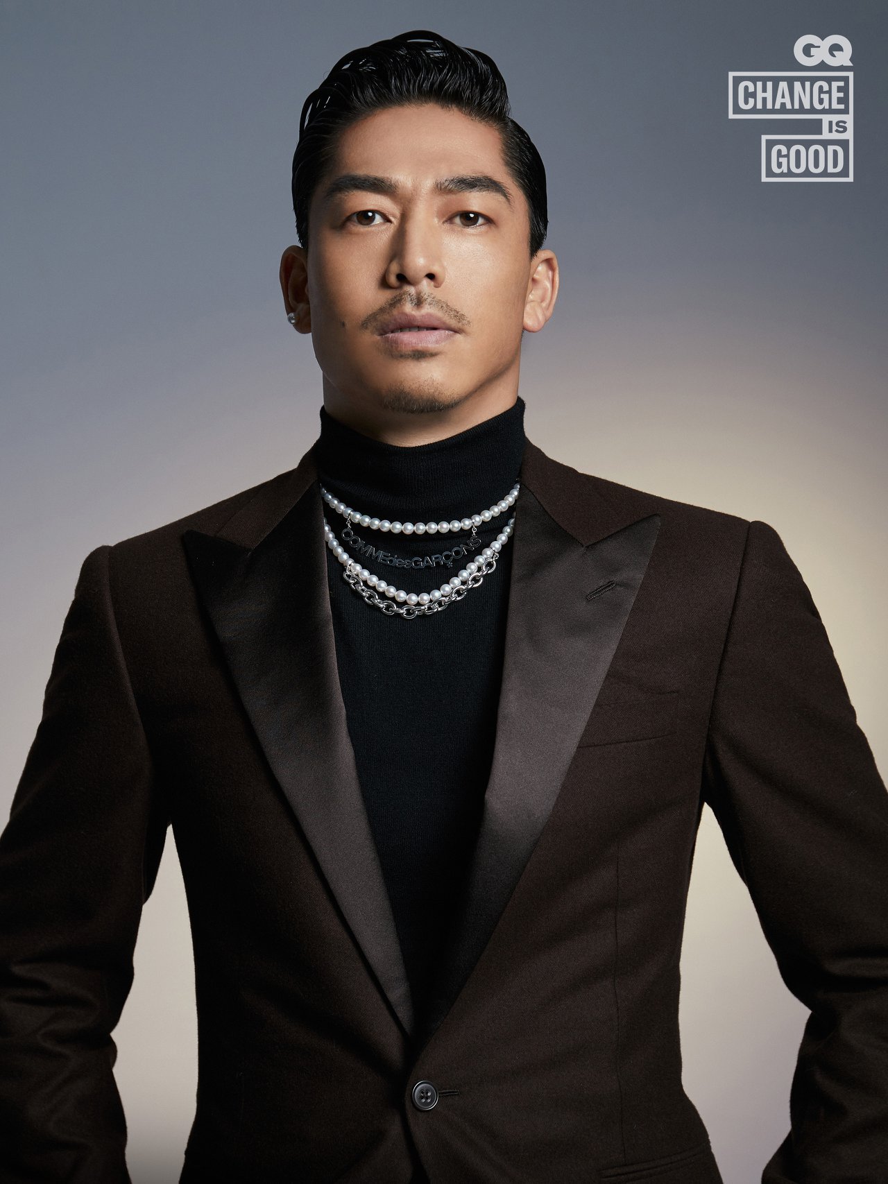 Actor EXILE AKIRA wore Ralph Lauren Purple Label 2020 Fall tux features on  GQ Taiwan October Issue.