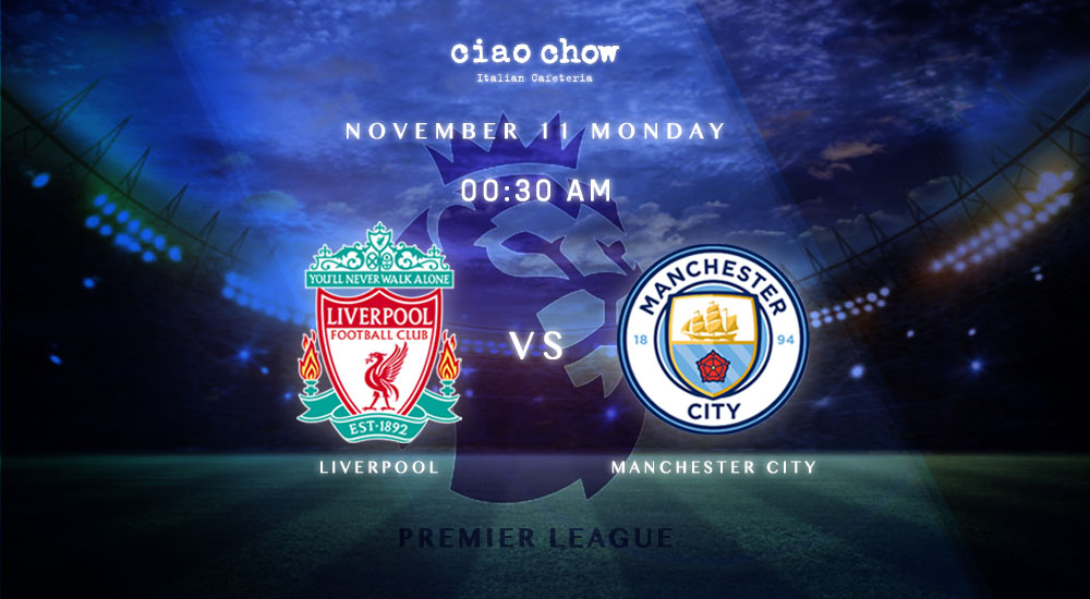 It might be a game of two halves but it's just one price for free flow drinks at Ciao Chow, while we watch Premier League rivals Liverpool take on Manchester City on 11 Nov at 00:30am!  $198 for two hours of free-flow beer, wine or Prosecco. 🎥Two 110' projector screens. Three 55' flat screens. 25 craft beers on tap...