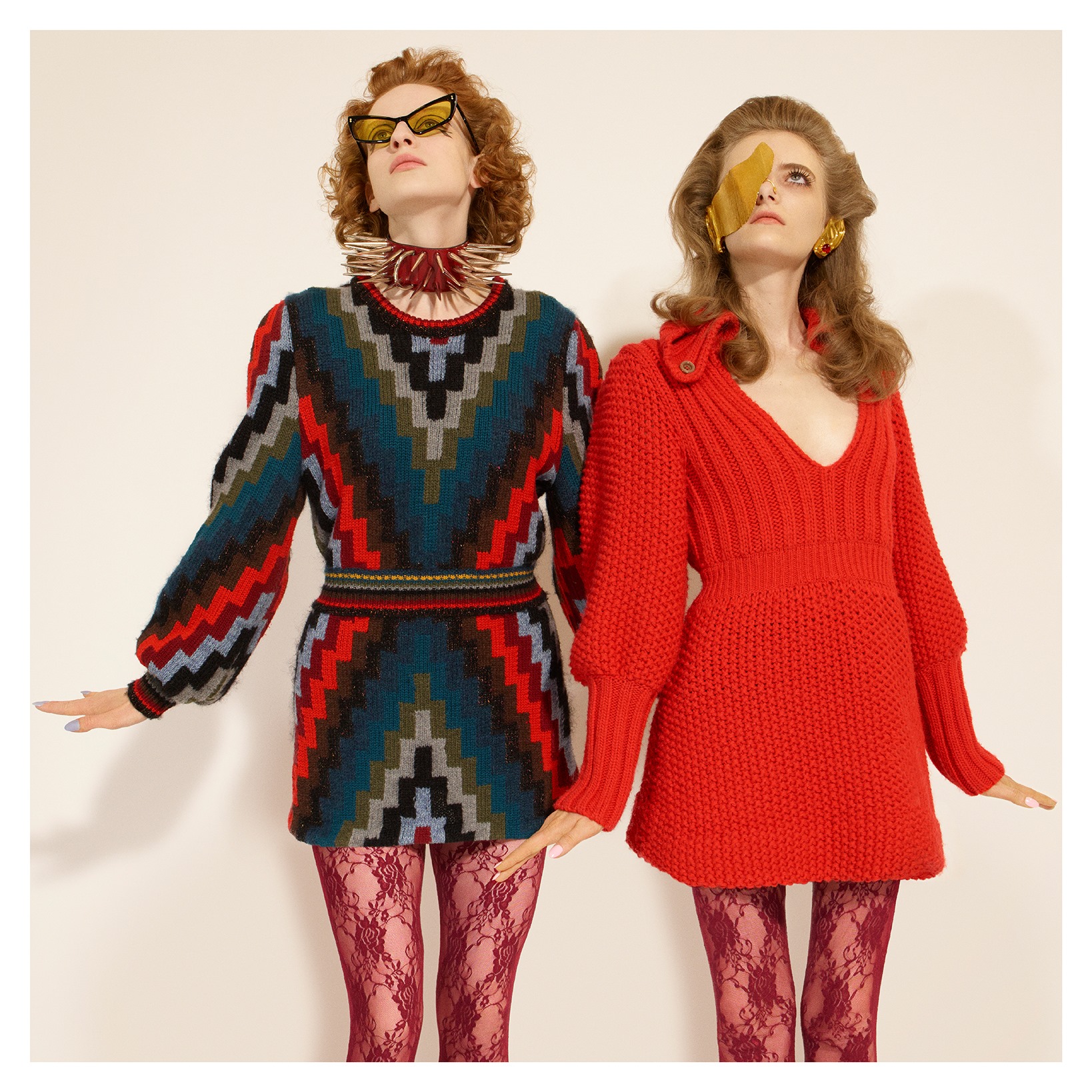 Fine wool short dresses featuring elaborate details, part of the Gucci Fall Winter 2019 collection by Alessandro Michele. Discover more on.gucci.com/_2019.