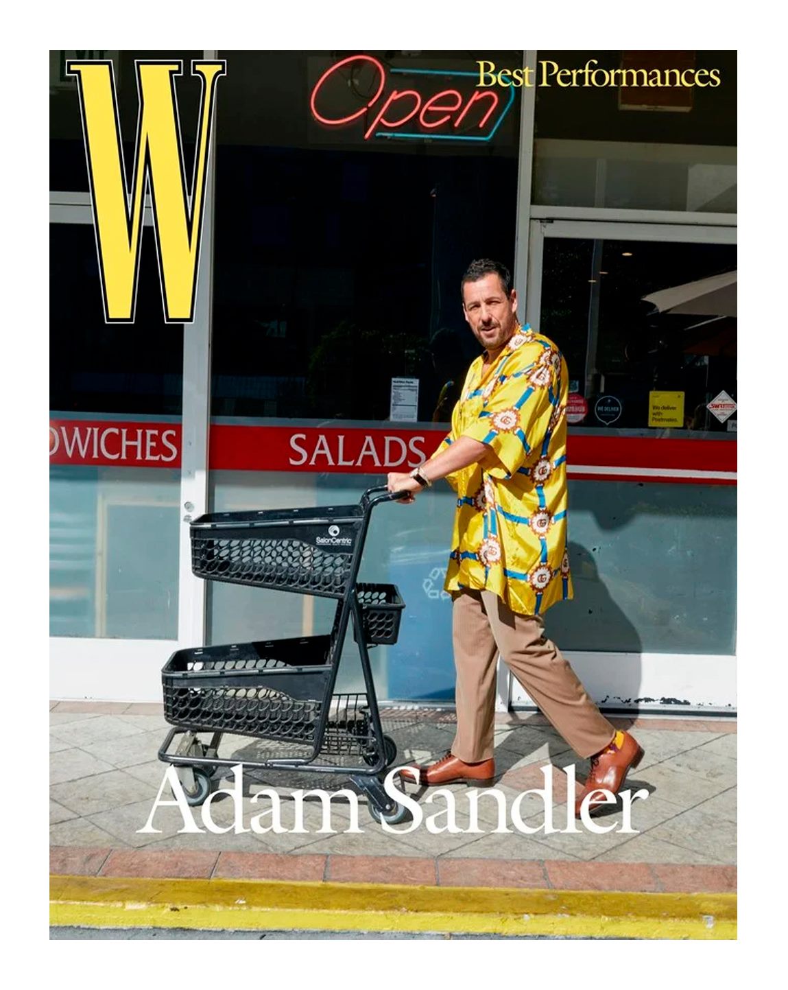 Adam Sandler—star of Uncut Gems, Laura Dern, Jodie Smith and Kelvin Harrison Jr. appear in W Magazine’s Best Performances 2020 issue—featuring the stars of the biggest films of 2019—wearing Gucci Pre-Fall 2019 and Gucci Spring Summer 2020 by Alessandro Michele. 