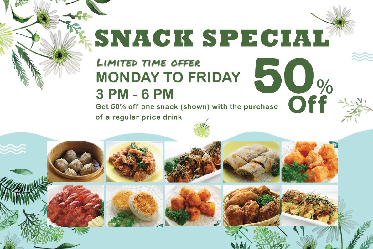 Snack time coming! Snack Special 50% Off Snack tea time is a very important part of many people’s lives and it is important for those who drink tea or participate in tea meals. 