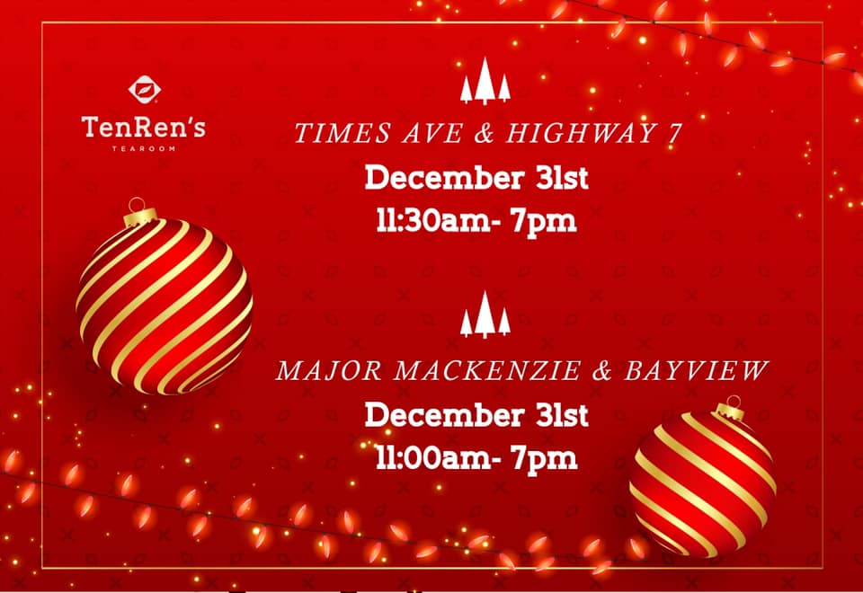 As we are approaching the Holiday Season, we want inform you of our holiday hours. We will be adjusting holiday hours for Hwy 7/Times Ave. Location and Bayview/Major Mac. Location. (see post for detail holiday hours)