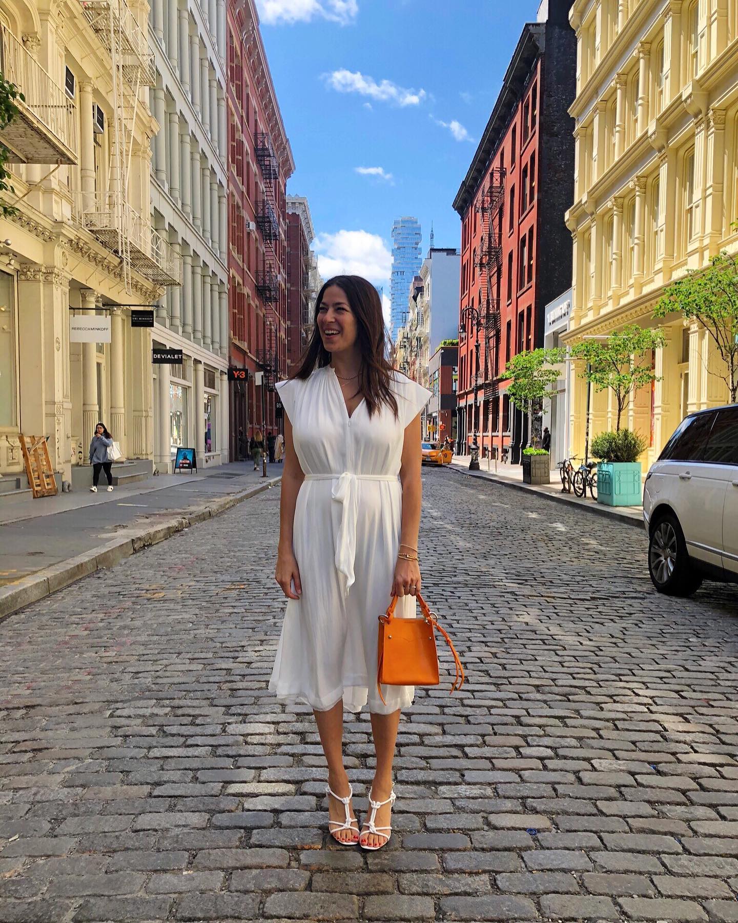 I got my Marilyn moment yesterday while shooting in SoHo. I love this dress (coming soon!) and it’s def #Capri ready. xxRM Shop the Kate Mini Tote: festivalwalk