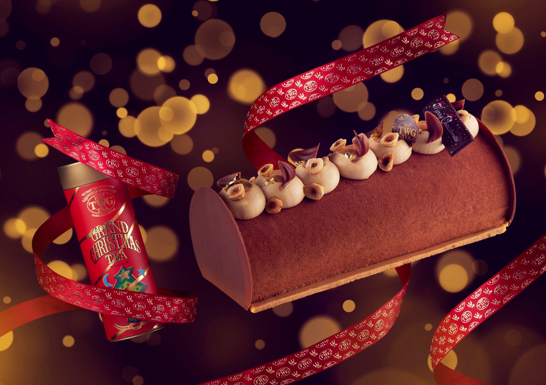 Round off the festivities with TWG Tea’s hazelnut caramel log cake with Napoleon Tea infused hazelnut Chantilly or strawberry banana log cake with Grand Christmas Tea infused almond ganache; each crafted by hand using the finest teas and ingredients. A grand finale for any festive celebration! Shop now at TWGTea.Com! #TWGTeaOfficial