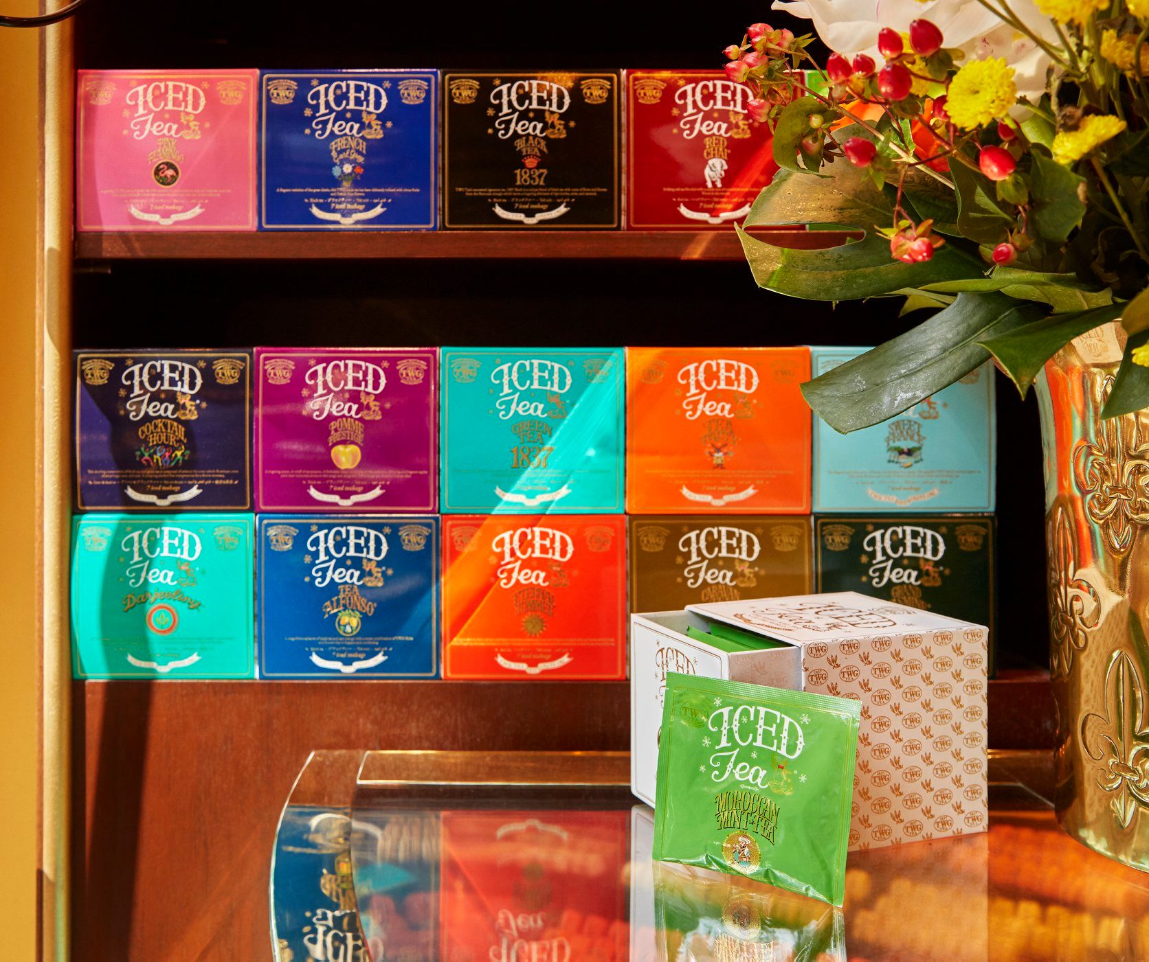 The iced tea collection comes in fifteen varieties of whole tea leaves carefully proportioned and packaged for the expert preparation of delicious TWG iced teas. For a limited time only, enjoy 50% off! Shop now at TWGTea.Com.