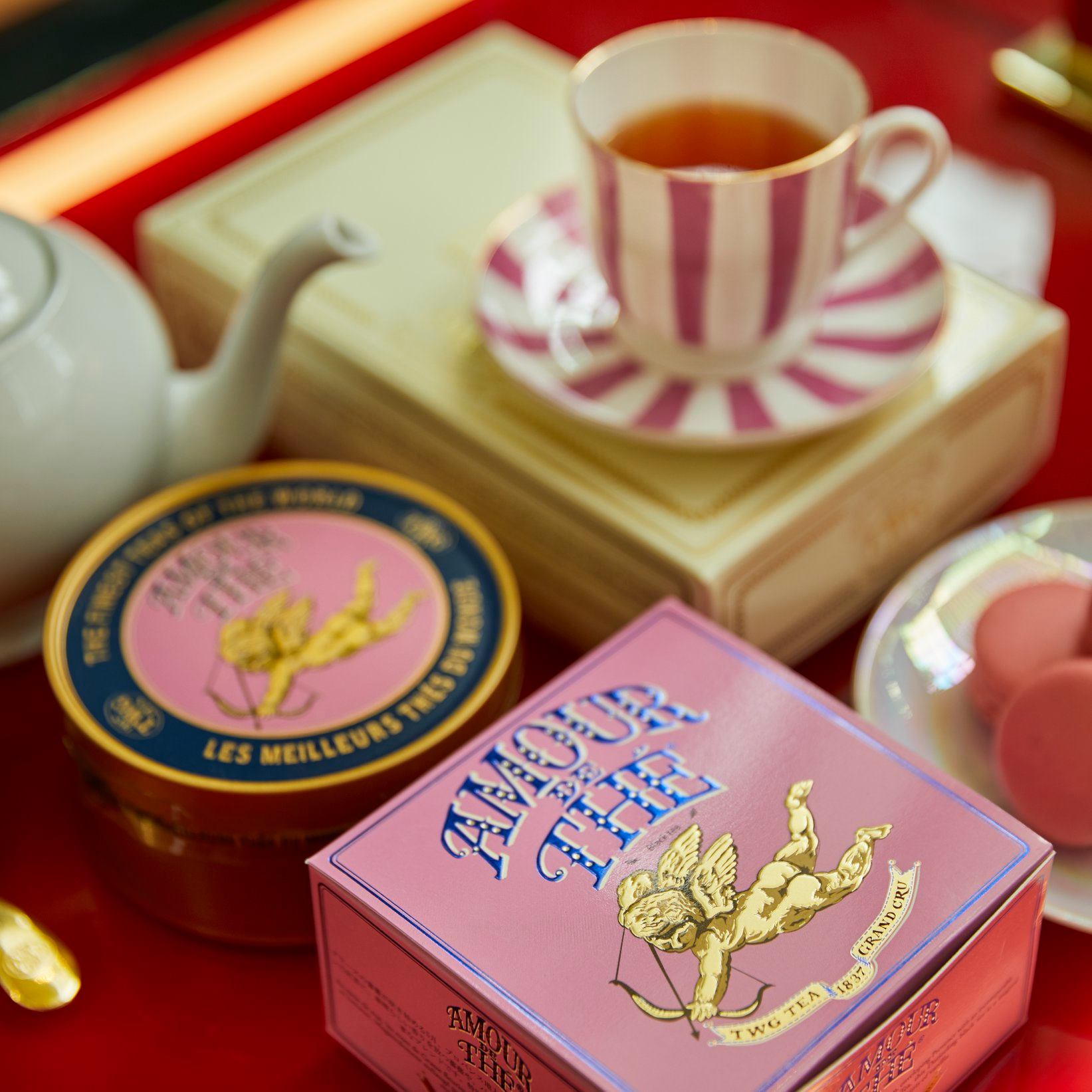 This Valentine's, offer her a cup of Amour de Thé, an exceptional first flush Darjeeling blended with delicate rose blossoms from Grasse... An enchanting potion to awaken desires! Shop now at TWGTea.Com! #TWGTeaOfficial