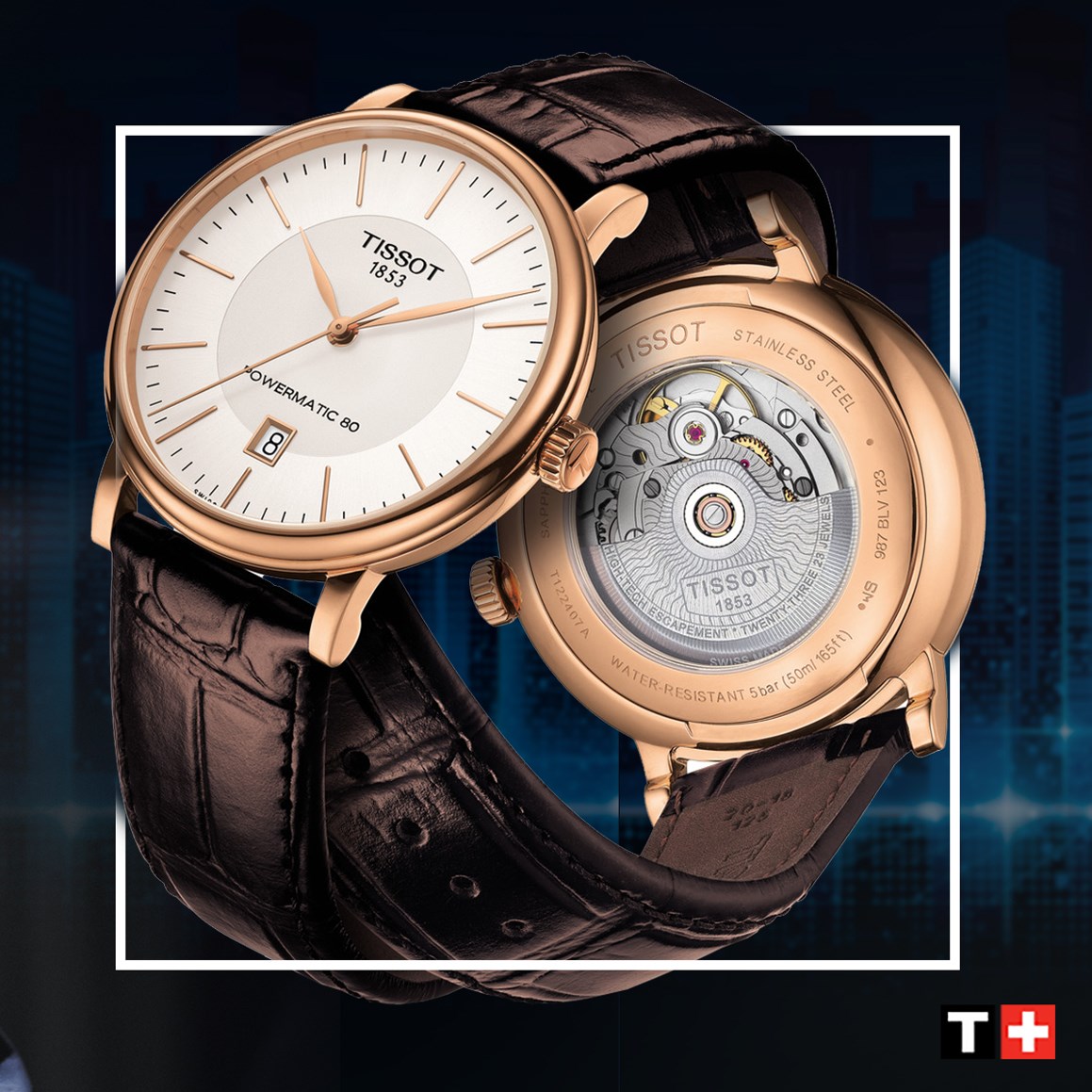 【瑞士天梭表 T- Classic 系列– Carson自動腕錶】