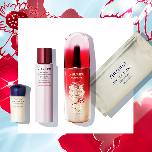 ◤Shiseido 節日限定皇牌禮讚🌟 讓肌膚於佳節時刻綻放光彩◢ 每逢佳節，當然要與閨蜜及摯愛相聚一番💞。立即為肌膚做好準備，以最完美的狀態於每一個聚會中展現自信光彩👍🏻！ Shiseido 特別於這個節日推出了一系列皇牌禮讚，推介先以 Ultimune 紅妍肌活免疫再生精華增強肌膚自我防禦力。內含靈芝及鳶尾草精華，能迅速滲透至肌底，猶如形成一層水潤薄膜，時刻保護肌膚✨。現更配上全新節日限定包裝，讓你感受 Beauty Blossoms 節日氣氛🌺！... 以皇牌精華打好肌底後，即可配合護膚產品重點改善肌膚煩惱，令效果事半功倍✔： 👉 Vital-Perfection 雙效抗皺修護乳霜