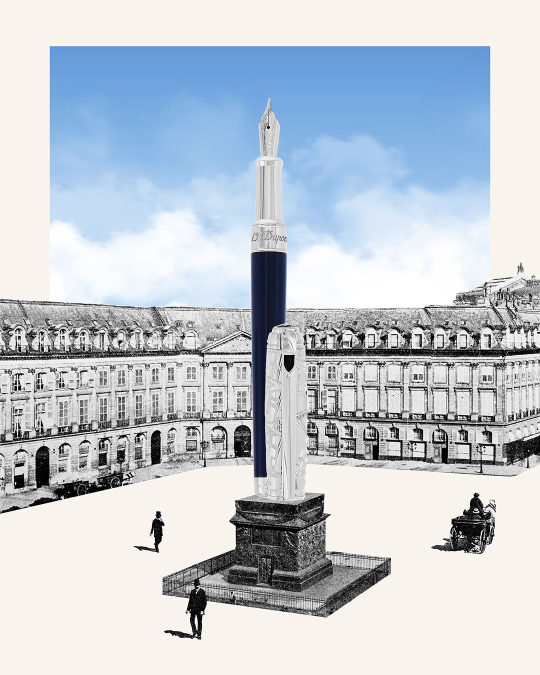 The Parisian map is deployed on the cap of the "Paris" pen. Through this graphic collection, Paris is celebrated for its beautiful city plan. 