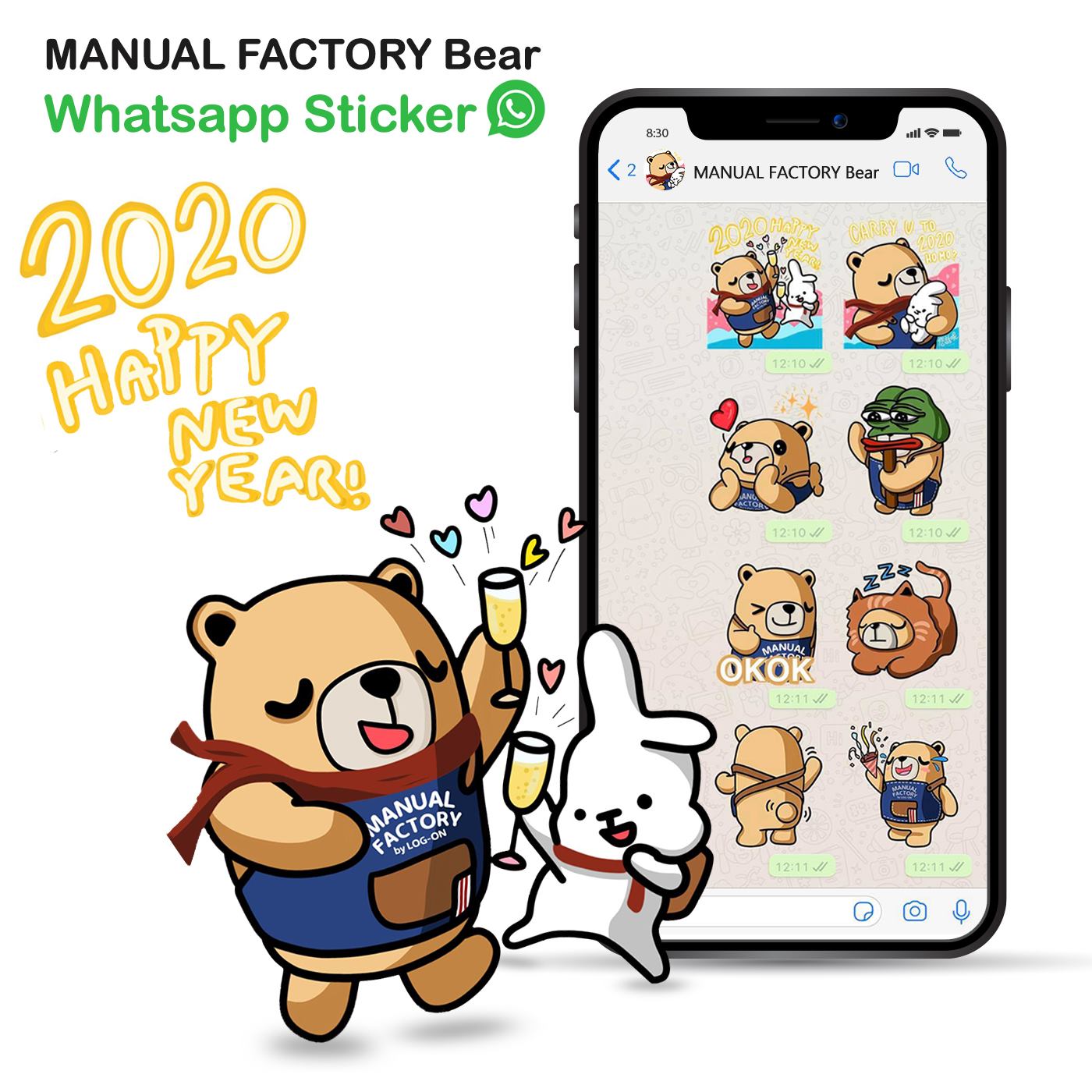 【#推上熱門❗❗】MF Bear Sticker上線喇 MF Bear第一次出WhatsApp Sticker，齊齊支持下！
