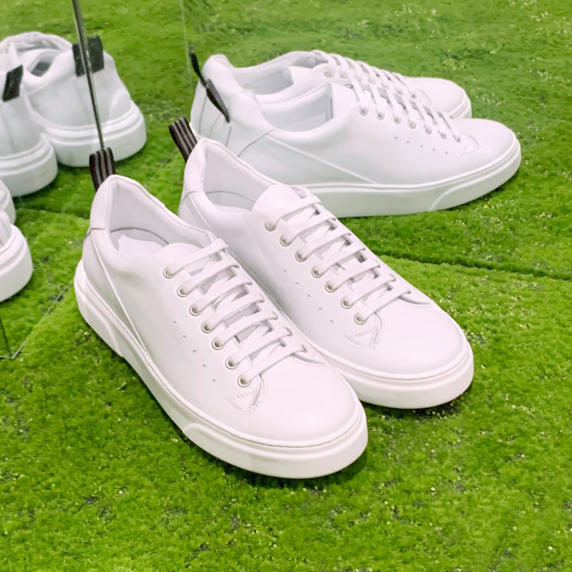 White sneakers are timeless.