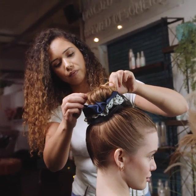 Our latest obsession? Scrunchies! The perfect bun is made 10 times better with stacked scrunchies.  Tap the link in the bio to shop the look.