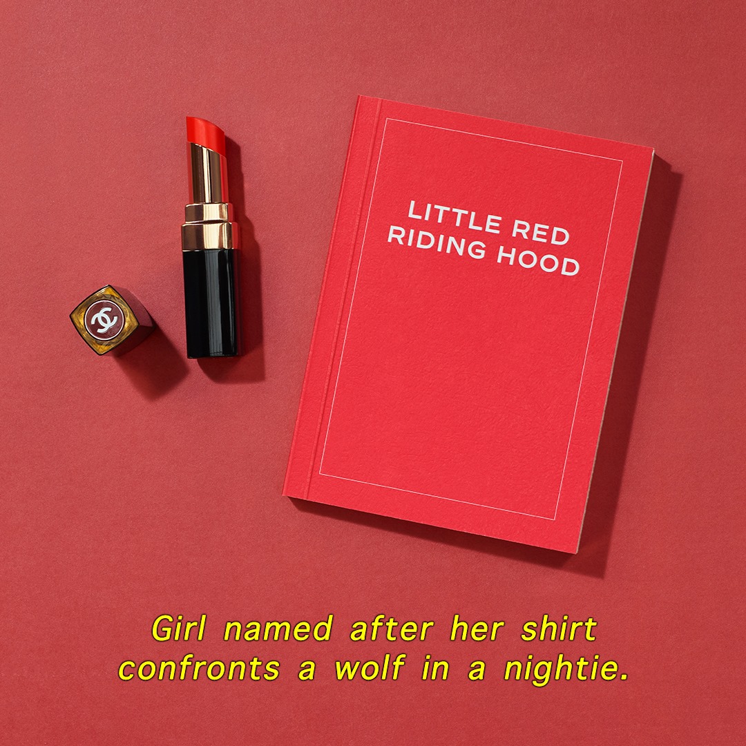 LITTLE RED RIDING HOOD in a flash. 