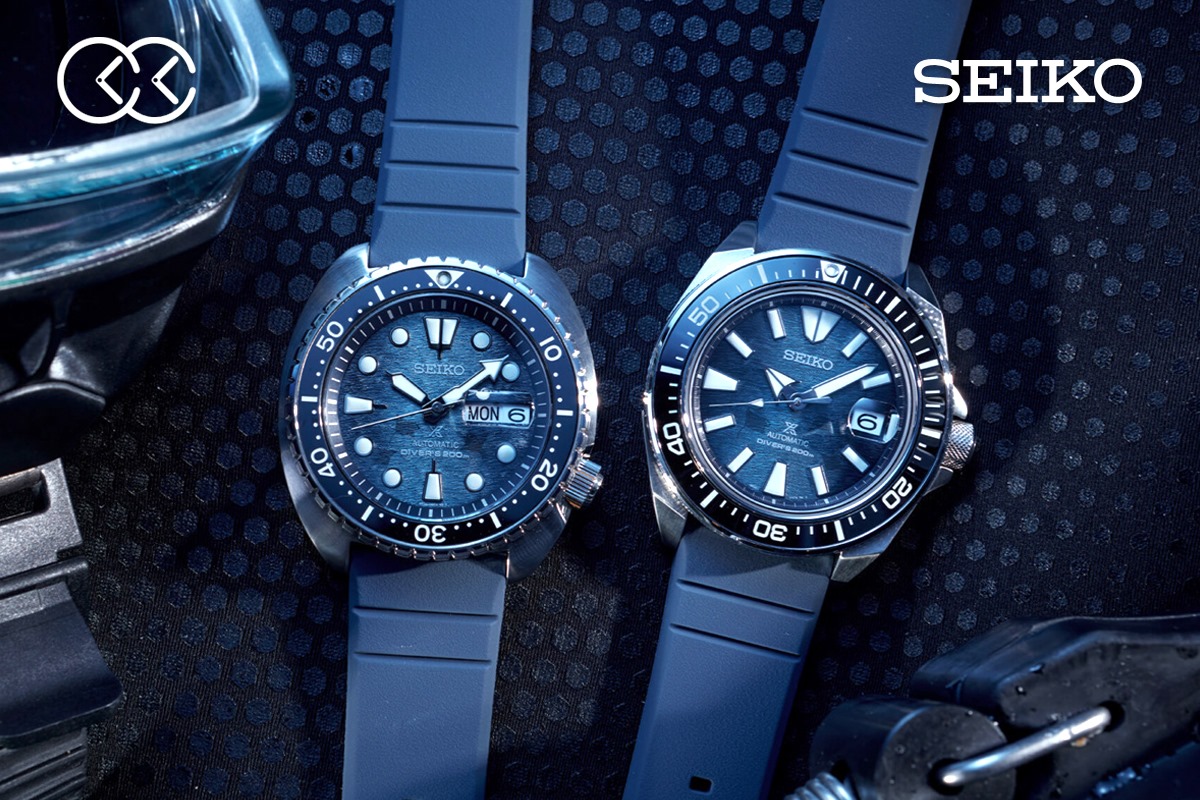【情人節特別推介—SEIKO “Save the Ocean” 特別版】 送禮物予男士， SEIKO“ Save the Ocean”系列一定得到他的歡心！系列的King Turtle及武士King Samura深受錶迷歡迎，今次品牌就推出以上兩款的特別版SRPF77和SRPF79。 兩款特別版錶盤都用上魔鬼魚為主題圖案和漸變色錶盤，配上同色系灰藍色矽膠錶帶。基於King Turtle的SRPF77，錶冠與King Turtle一樣設於4點鐘位置，不鏽鋼並採用拉絲及拋光錶殼，錶徑45mm，日期窗口用上藍寶石水晶放大鏡，採用4R36自動機芯， 200m防水，黑色陶瓷錶環加上更明顯凹槽的坑紋更易操作。...
