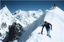 Yvon descending from the summit of an unnamed and previously unclimbed 20,000 foot peak in central Bhutan.​ 1964. Find this and others in Some Stories: pat.ag/SomeStories