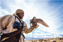 The flipside of catch and release. World-renowned falconer Shawn Hayes prepares to unleash his hunting partner.
