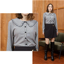 {Houndstooth Blouse} 
