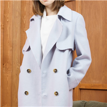 {Double Breasted Flap Coat} 