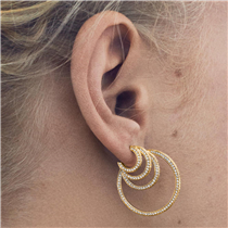 Precious with a refined touch, it is a contemporary collection of timeless gold-and-diamond hoop designs infused with the essence of effortless, Scandinavian simplicity. Designed by @SophieBilleBraheltd. Explore the collection at: