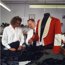 An archive shot from our workshop at No. 1 Savile Row where our tailors create the highest quality of hand made bespoke tailoring in military uniform as well as suiting. 
