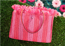 bright stripes + woven straw = your favorite new summer bag. 