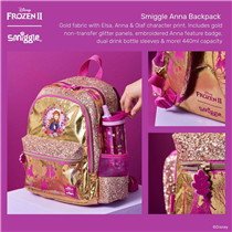 Believe in the Journey at Smiggle! Inspired by Anna, this magical collection features shades of magenta, glitter, leaf detail & gold fabric. 🌟