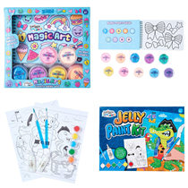 get crafty these holidays with our amazing DIY packs! 🤩 Magic art includes a colour by number art book and magic art paint! 🎨 Jelly paint kit comes with painting cards with stands, paint brushes and magic jelly paint! What will you create? 🌈 