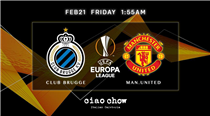 UEFA, Club Brugge vs Manchester United, LIVE at Ciao Chow (LKF) on 21 Feb 2020 (1:55am HKT) with two hours of free flow beer, wine or Prosecco for $198! See you there ! 🎥Two 110' projector screens. Three 55' flat screens.