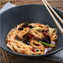 Our spicy intestine noodle will warm you up. #falliscoming