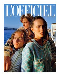 Featured on L'Officielparis’ October cover story actors Lily Gavin, Jack Irving and Ben Irving wearing Gucci Pre-Fall 2019 by Alessandro Michele. 
