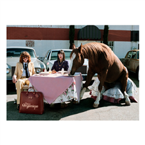 Lunch time for Of Course A Horse, the Gucci Spring Summer 2020 advertising campaign featuring Alessandro Michele’s latest collection including the Gucci 1955 Horsebit top handle printed with the words ‘Gucci Orgasmique’. Discover more on.gucci.com/_Gucci1955Horsebit. 