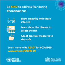 Be kind to address fear, stigma and help loved ones during Corona Virus. Gucci supports the World Health Organization on fighting Covid-19. Be safe, informed, prepared and smart about the virus. Show empathy and solidarity with those affected. Be ready to fight Covid-19. 